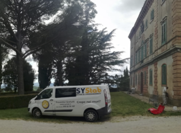 Consolidamento nodo terreno fondazione edificio storico in Toscana