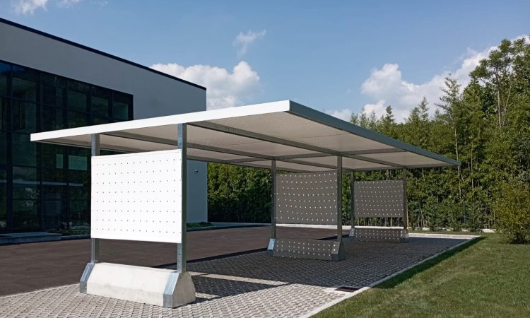 CAR-PARK®, la nuova pergola di design che protegge le auto dal sole e dalla grandine.