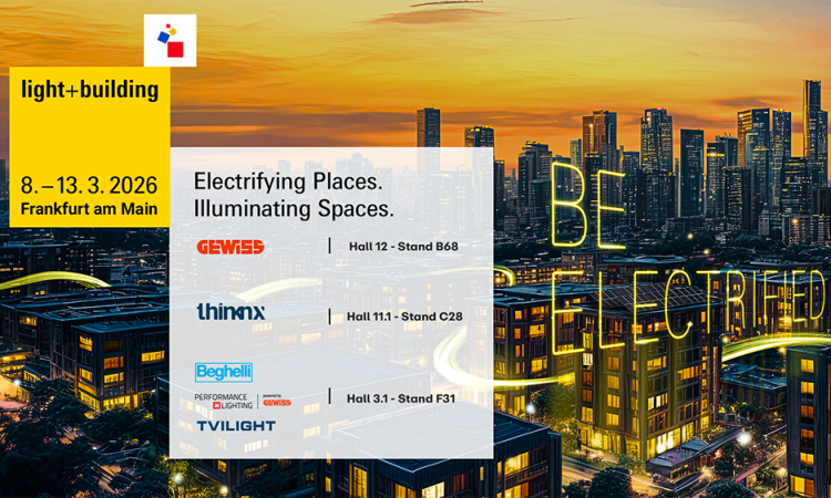 Soluzioni integrate per il futuro delle infrastrutture smart: tre stand, un’unica visione che unisce i brand GEWISS, BEGHELLI, PERFORMANCE iN LIGHTING, TVILIGHT e THINKNX